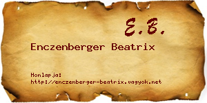 Enczenberger Beatrix névjegykártya