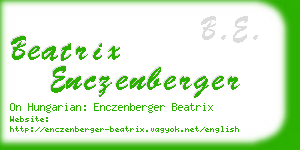 beatrix enczenberger business card